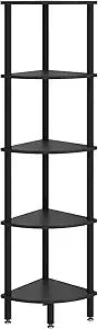 IBUYKE 5 Tier Corner Shelf Stand Industrial Display Rack