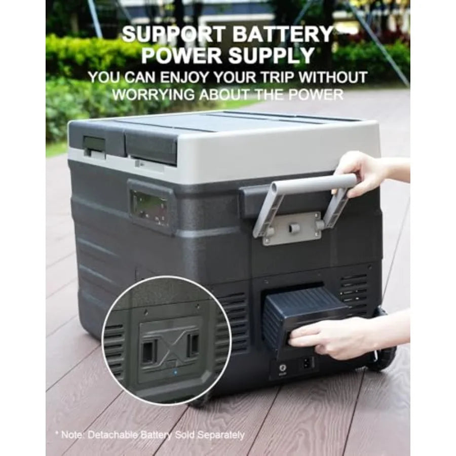 Vehicle Camping Electric Cooler Dual Zone 12V Refrigerator