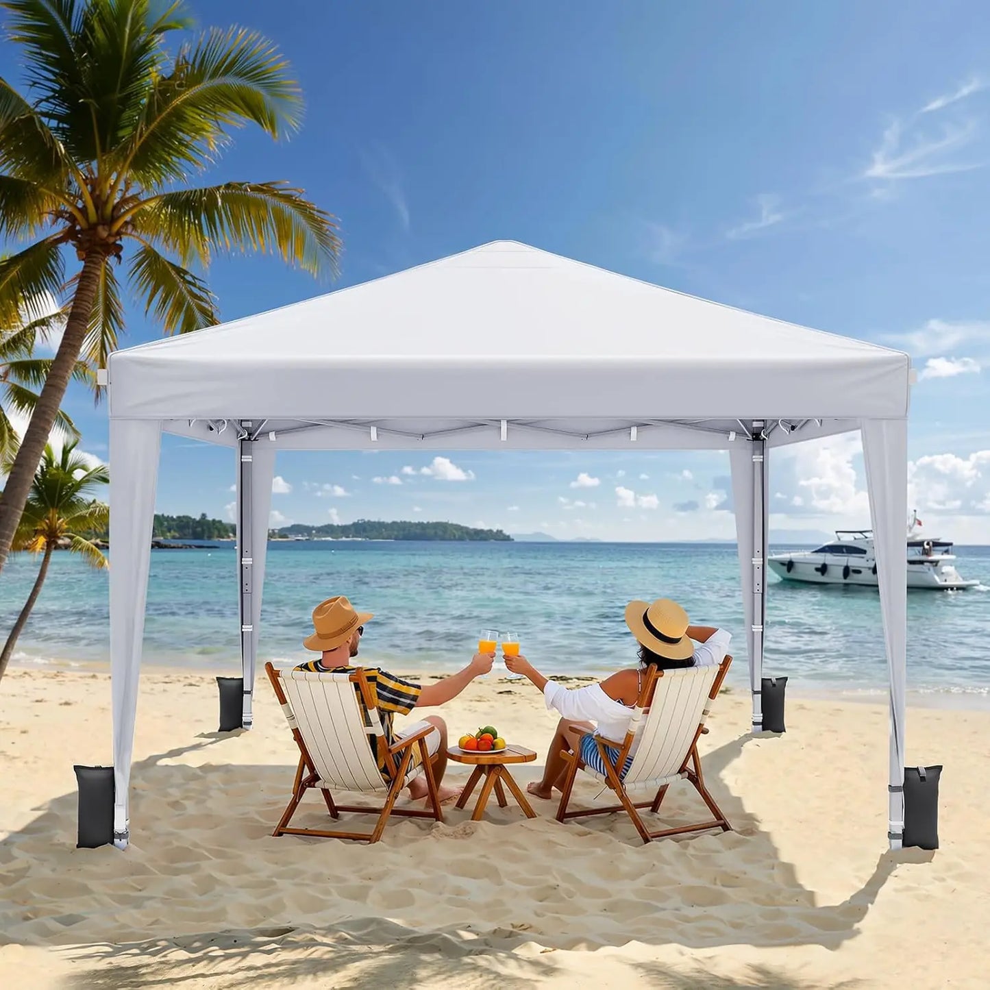 Pop Up Canopy With Sidewalls UV Blocking Tent For Events
