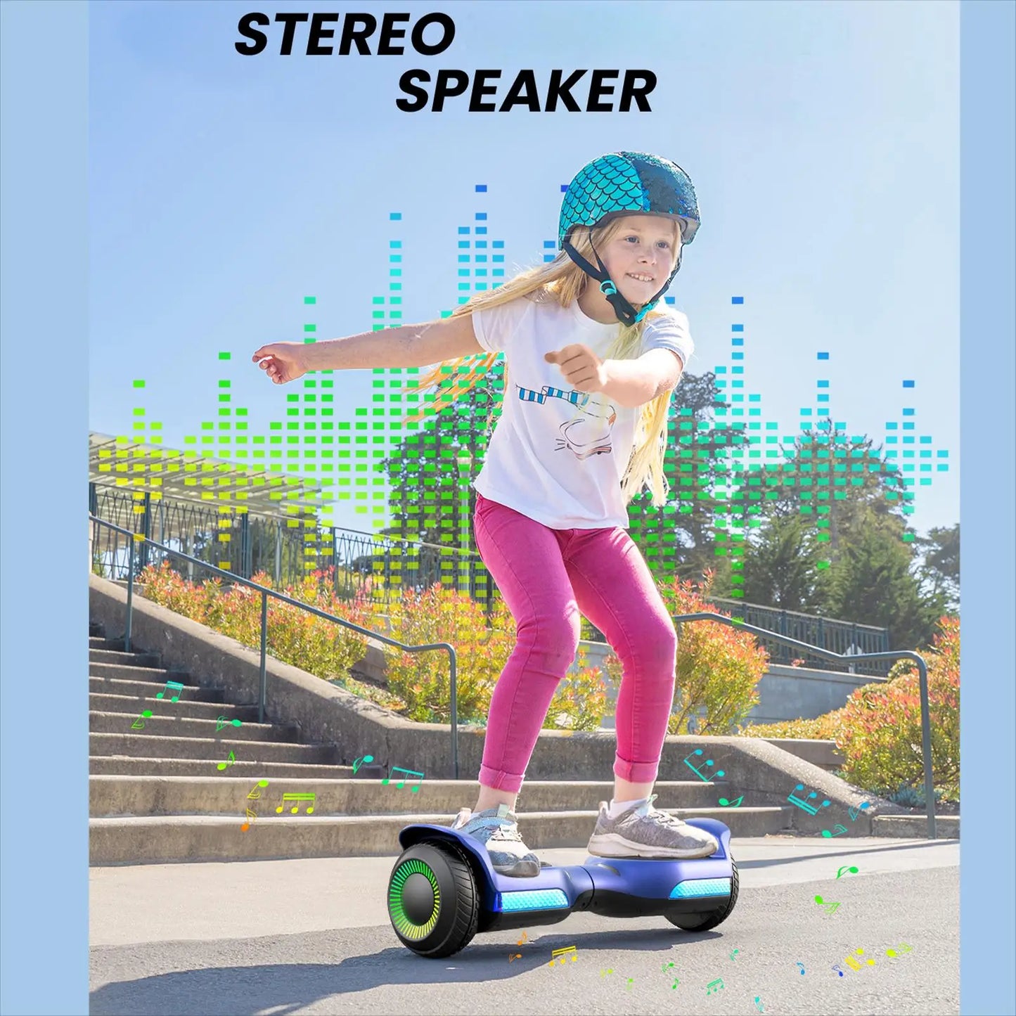 Gyroor Self Balancing Hoverboard All Terrain With Led Lights Bluetooth For Kids