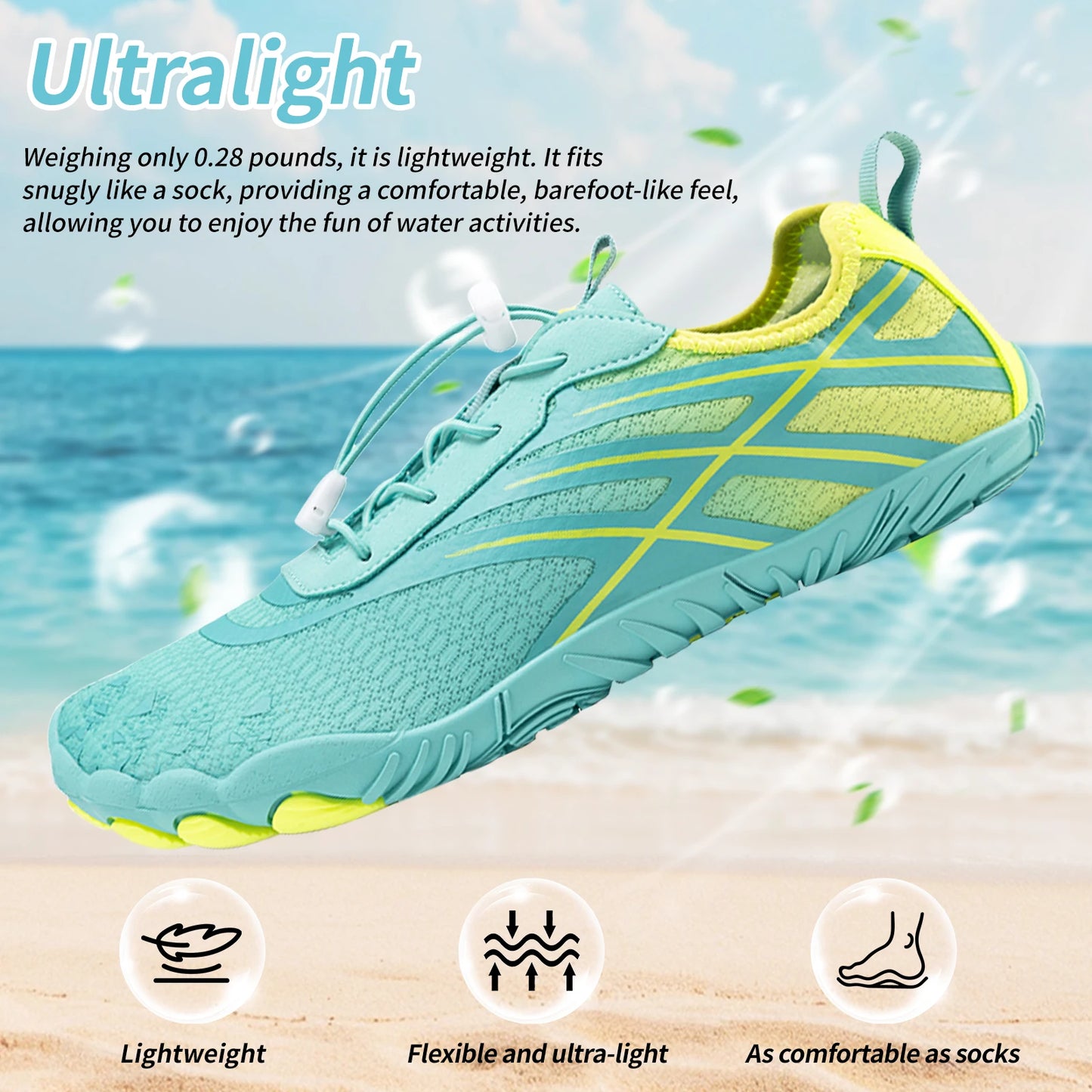 Womens Barefoot Walking Flats With Wide Toe Box Breathable Lightweight