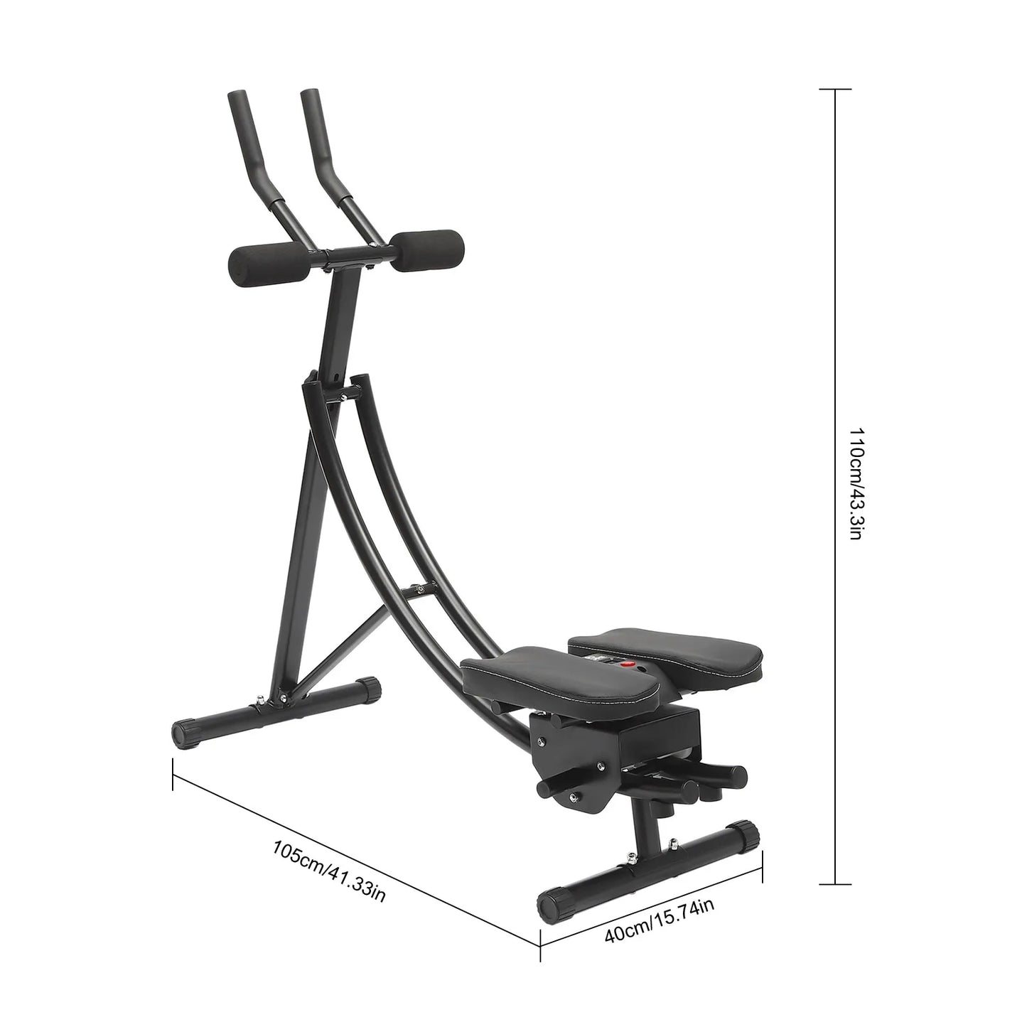 Foldable Ab Machine With Dual Arc Core Trainer And LED Display
