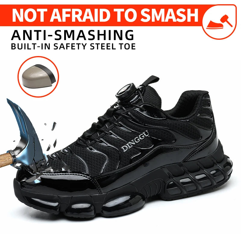 Department Name Puncture Proof Lace Up Work Shoes Steel Toe For Men
