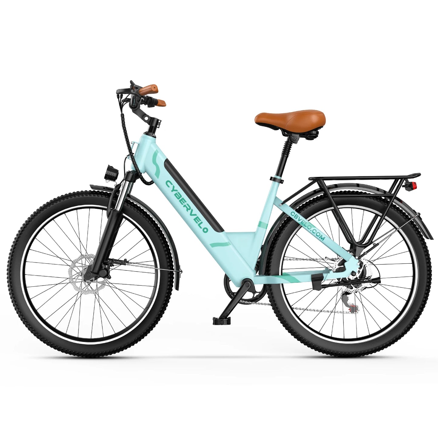 Cybervelo 1000W Peak Electric Bike 80 Mile Range