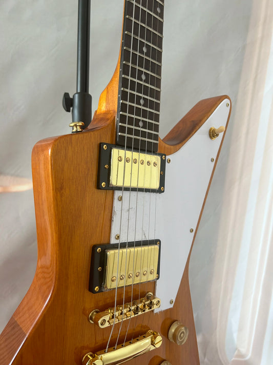 "Professional Y-Style Electric Guitar Gold Hardware Gloss White Finish HH  Mahogany Body   "