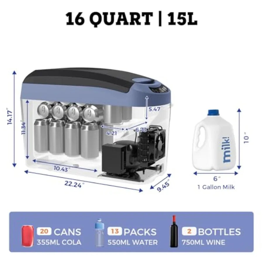 12V Portable Car Refrigerator for Camping RV and Travel