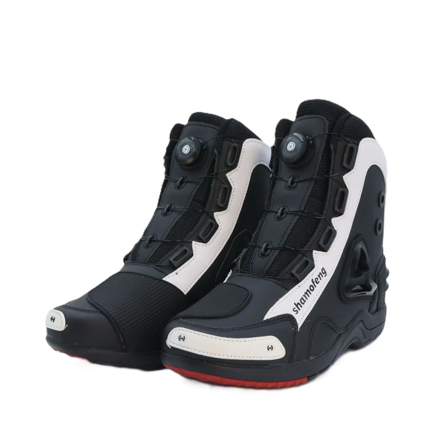 Leather High Top Protective Boots For Men Motorcycle Riding Breathable